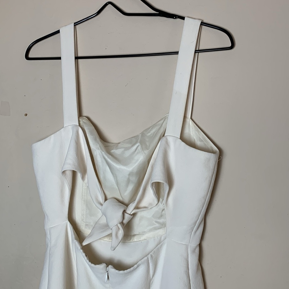 Aritzia White Sleeveless Midi Dress with Back Bow - Picture 7 of 8